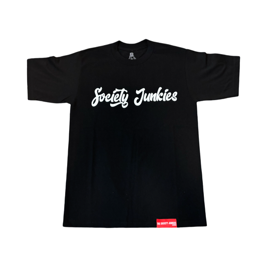 Limited Edition 'Society Junkies' Crewneck Tees- Black/ White